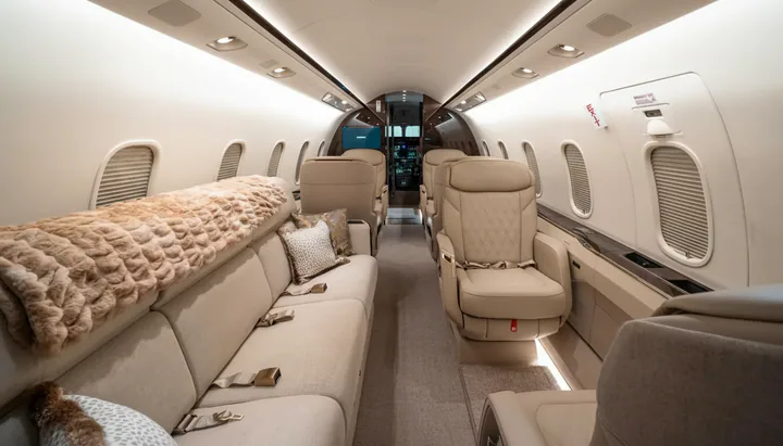 Challenger 3500 cabin reference view 1