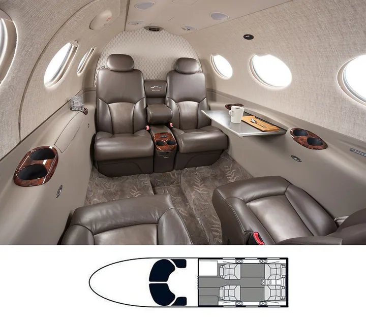 Citation Mustang cabin reference view 2