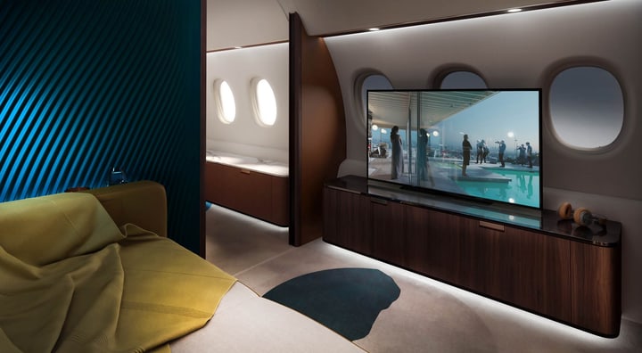 Private aircraft bedroom