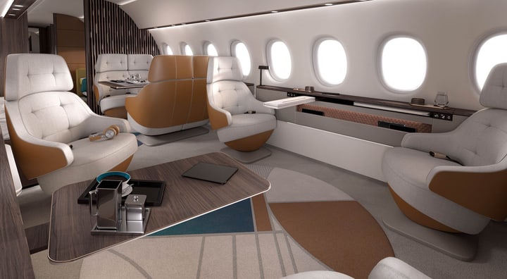 Private aircraft lounge